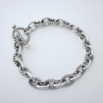 Solid Sterling Chain Bracelet with Toggle - Thick